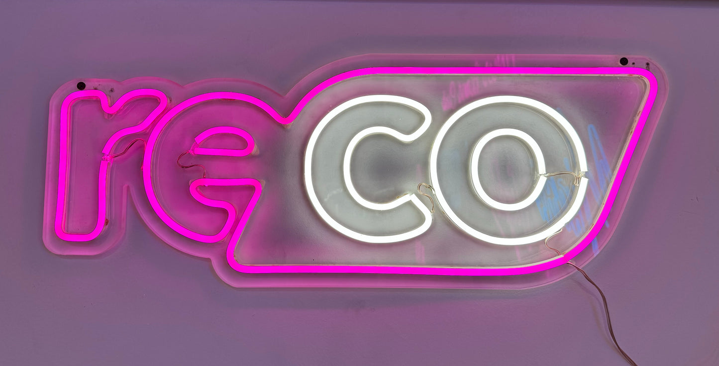 RECO Record Button LED Neon Sign